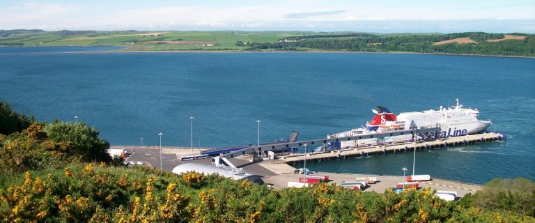 Ferry leaving Cairnryan for Belfast